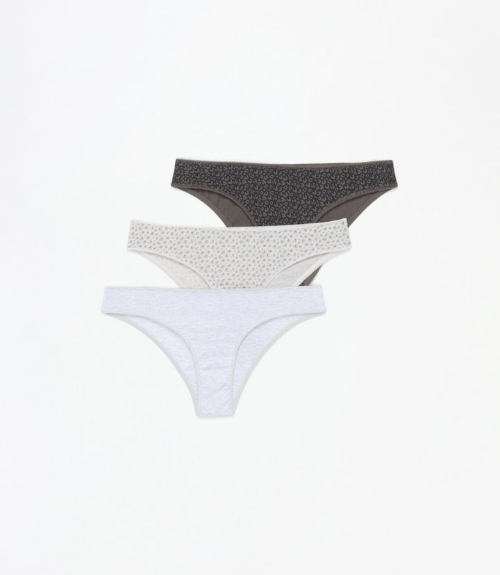 Moudda Lefties - Pack 3 Culottes Brésiliennes - Imprimé Animal Gris - Tunisie 2