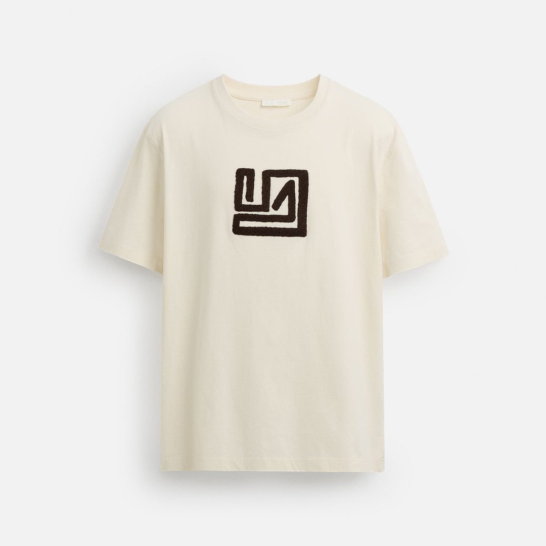 Moudda ZARA - T-Shirt - Symbole Brodé (Bordeaux Rustique) - Tunisie 1