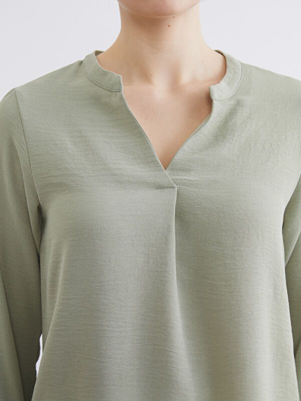 Moudda LC Waikiki - Chemisier (blouse) manches longues en tissu pour Femme - Tunisie 3