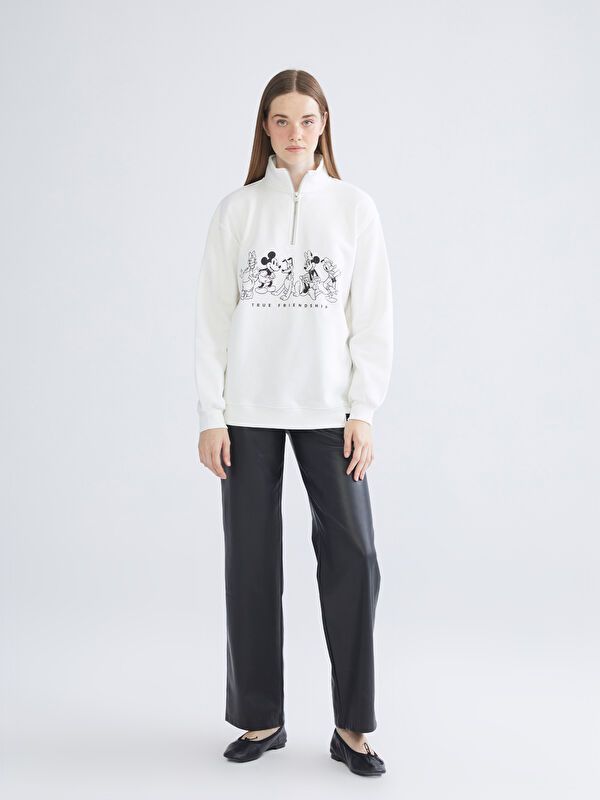 Moudda LC Waikiki - Sweatshirt en jersey sous licence Femme Ecru - Tunisie 2