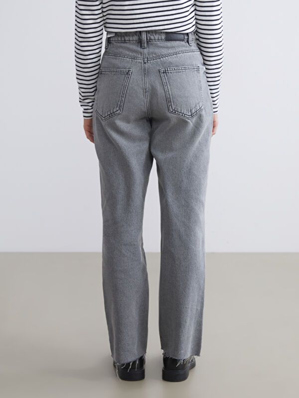 Moudda LC Waikiki - Pantalon tissé en denim Femme Gris - Tunisie 4