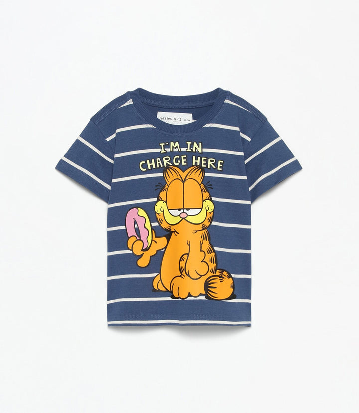 Moudda Lefties - T-Shirt - Garfield Rayures (Licence) - Tunisie 1