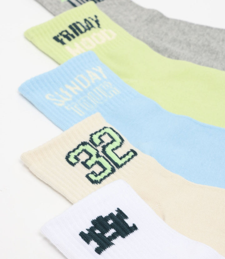 Moudda Lefties - Pack 5 Chaussettes Cheville - Friday Mood - Tunisie 3