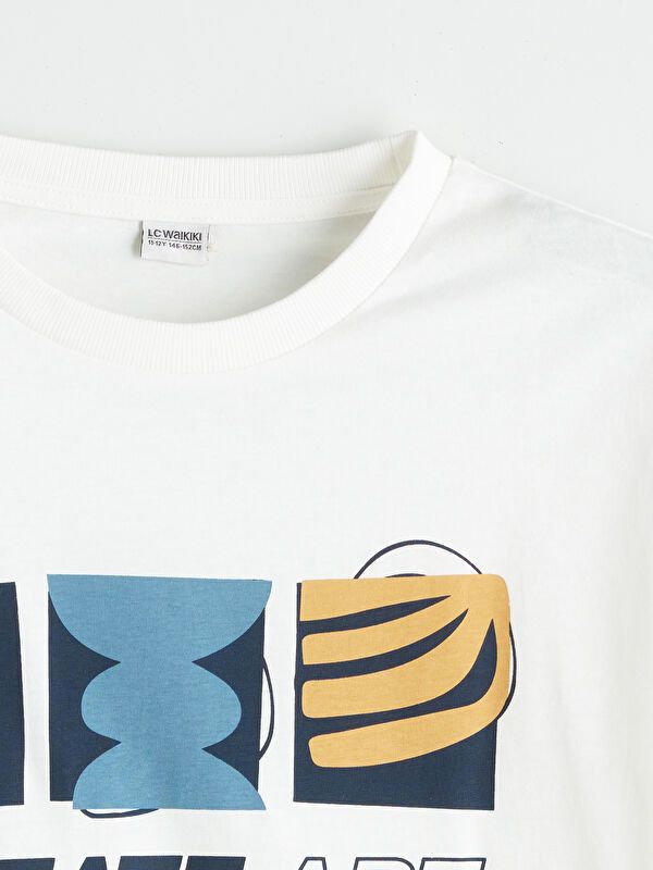 Moudda LC Waikiki - T-shirt en jersey manches courtes Garçon Ecru - Tunisie 3