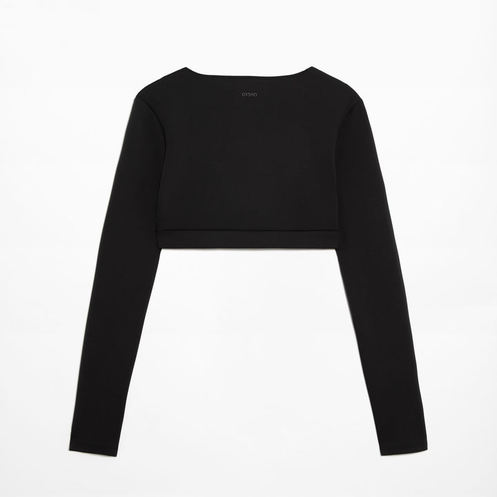 Moudda Oysho - T-Shirt Crop Scuba Nouvelle Fermeture - Tunisie 4