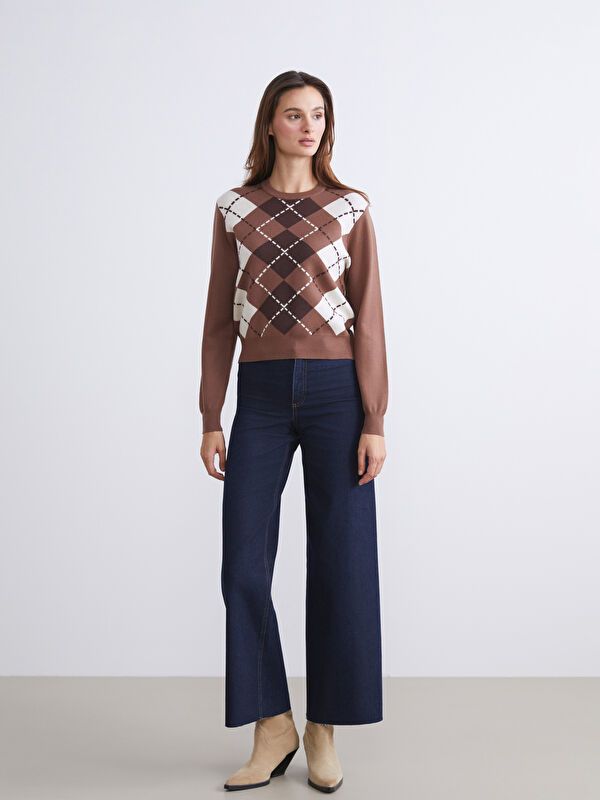 Moudda LC Waikiki - Pull tricot moyen Femme Brun - Tunisie 2