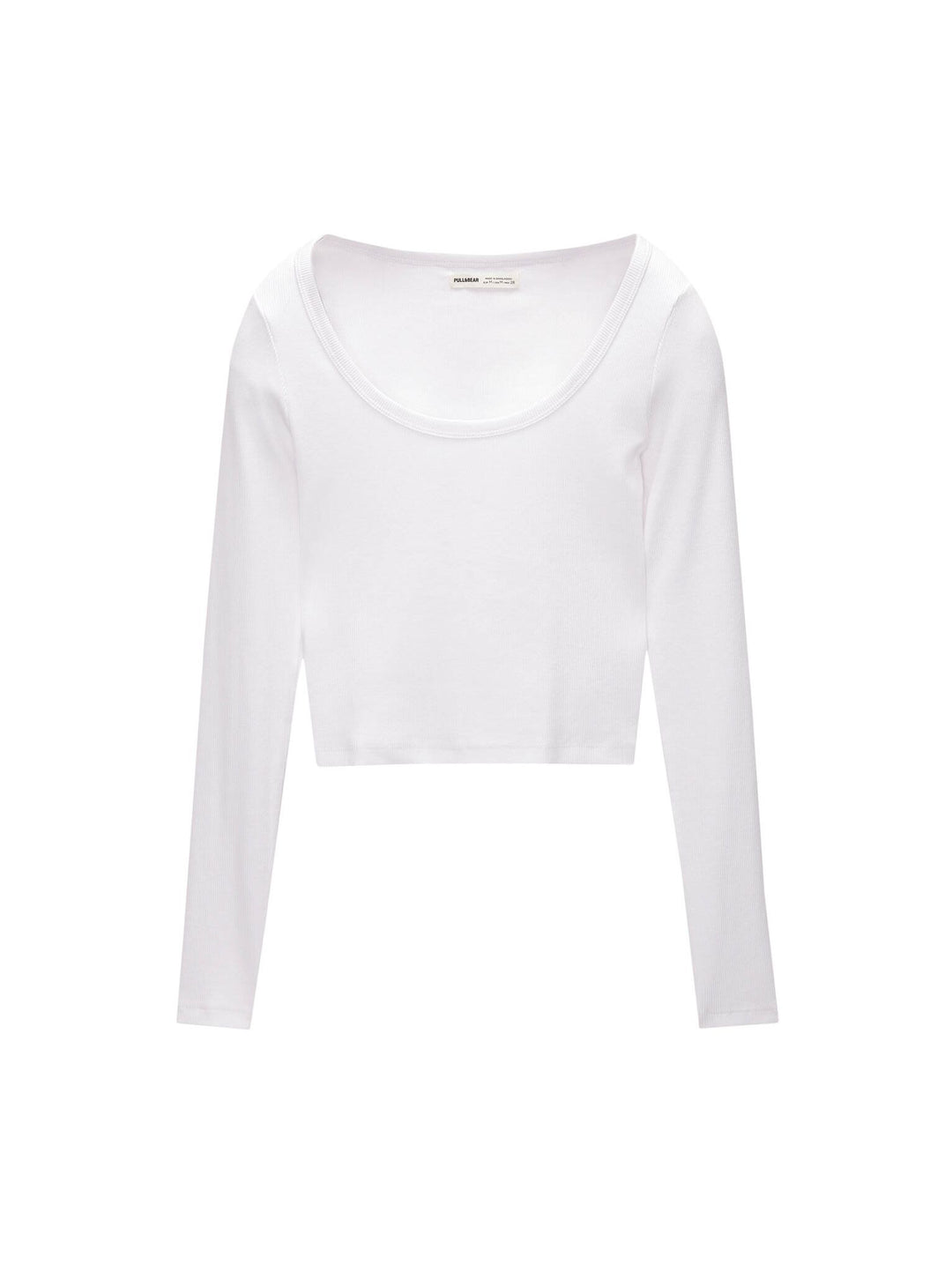 Moudda PULL & BEAR - T-Shirt - Côtes & Col Rond (Blanc) - Tunisie 1