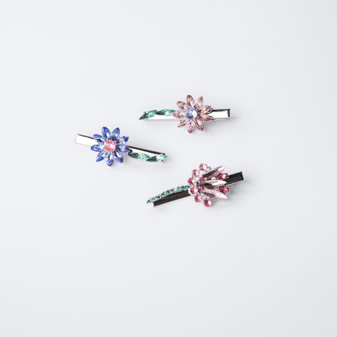 Moudda ZARA - Pack 3 Clips - Fleurs Cristal - Tunisie 3