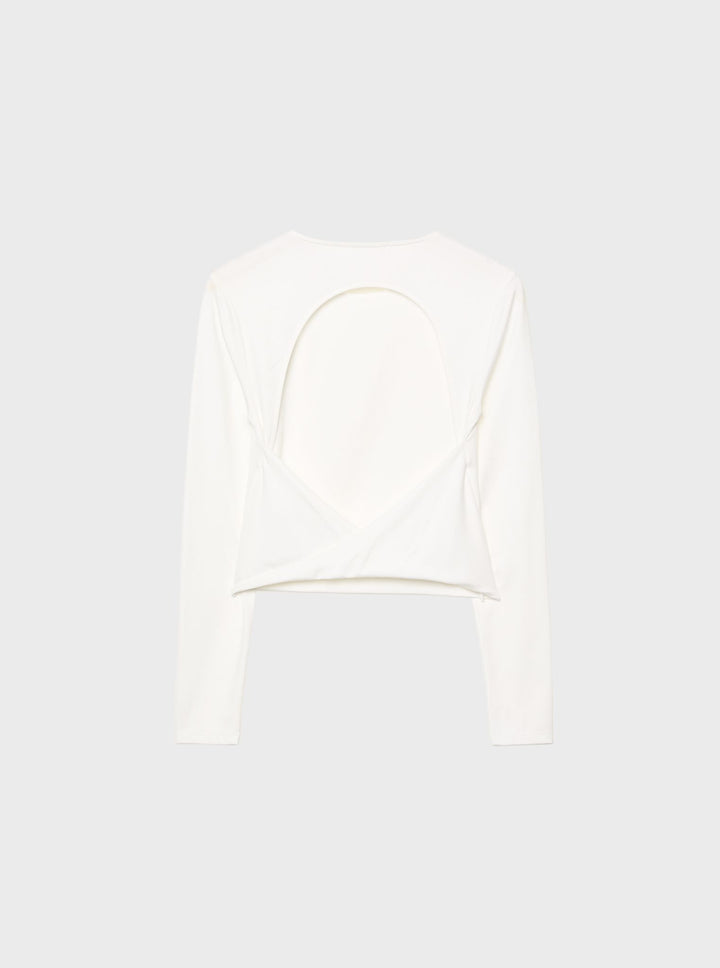Moudda STRADIVARIUS - T-Shirt Cropped Manches longues Dos Nu - Tunisie 4