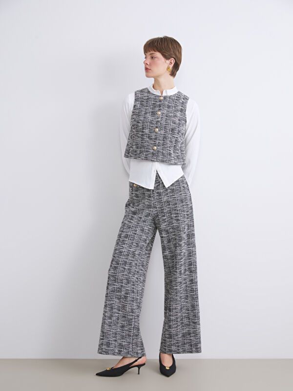 Moudda LC Waikiki - Pantalon tissé moyen Femme Mélange de gris - Tunisie 1