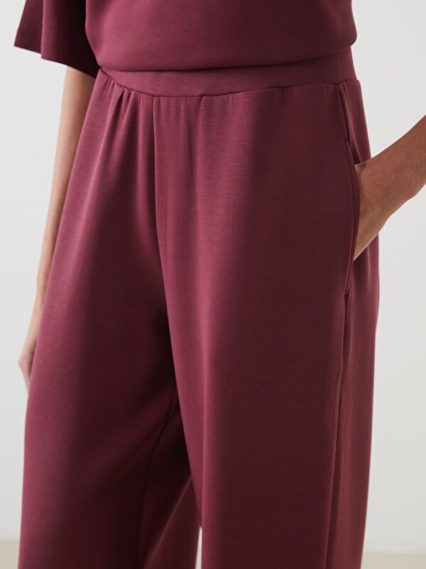 Moudda LC Waikiki - Pantalon en jersey Femme Bordeaux - Tunisie 3