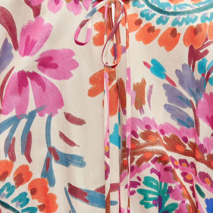 Moudda ZARA - Robe longue nœud imprimée multicolore - Tunisie 4