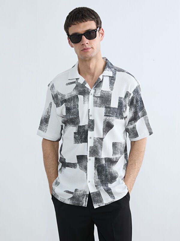 Moudda LC Waikiki - Chemise imprimée manches courtes en tissu pour Homme - Tunisie 1