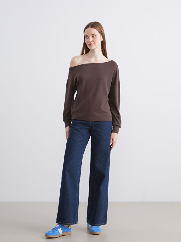 Moudda LC Waikiki - Sweatshirt en jersey Femme Brun - Tunisie 2