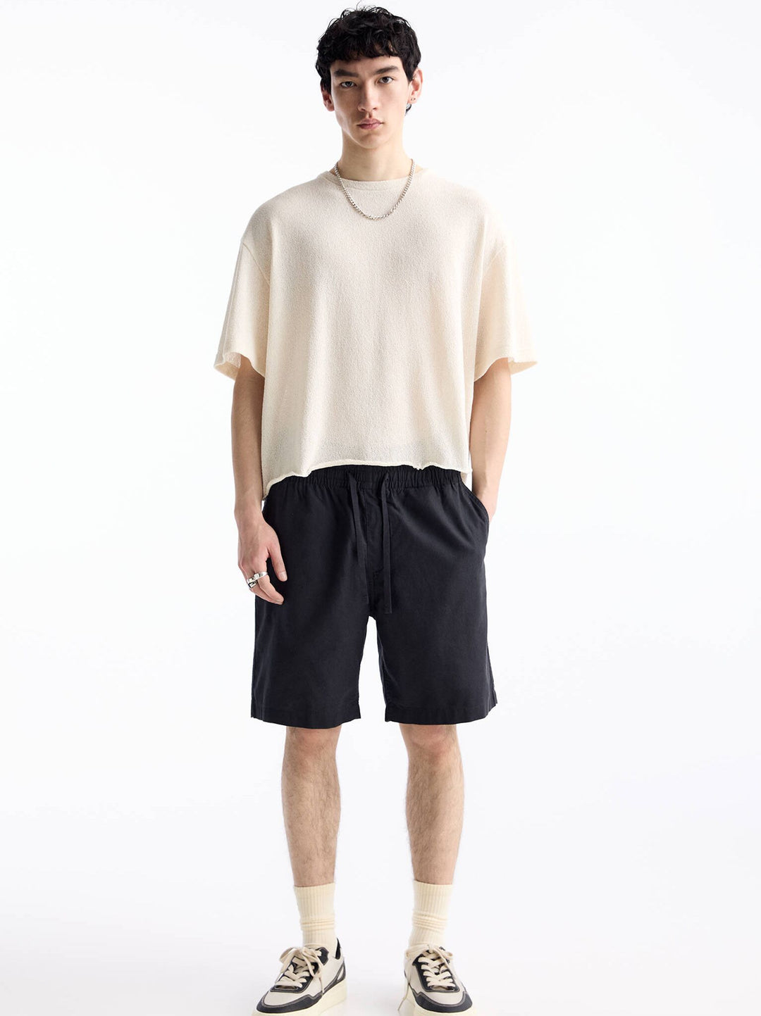 Moudda PULL & BEAR - Bermuda Jogger Lin Basique - Tunisie 5