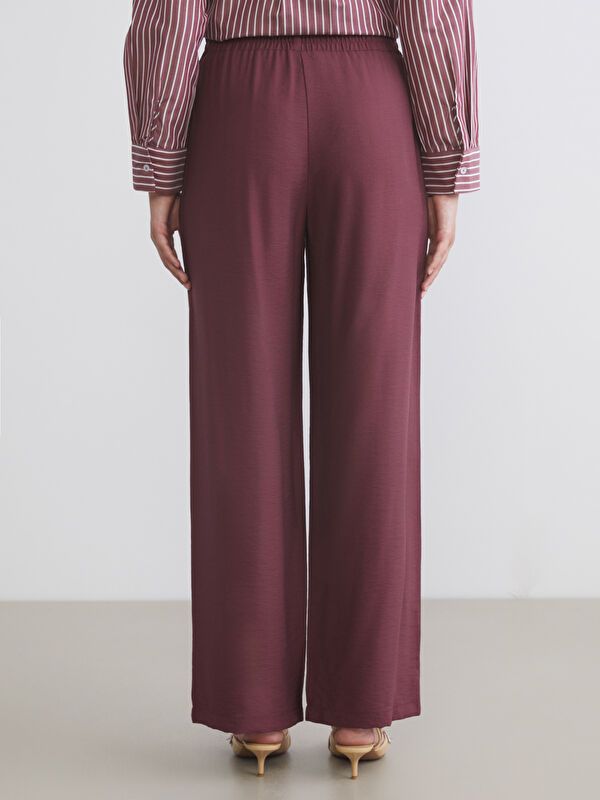 Moudda LC Waikiki - Pantalon tissé fin Femme Prune lumière - Tunisie 4