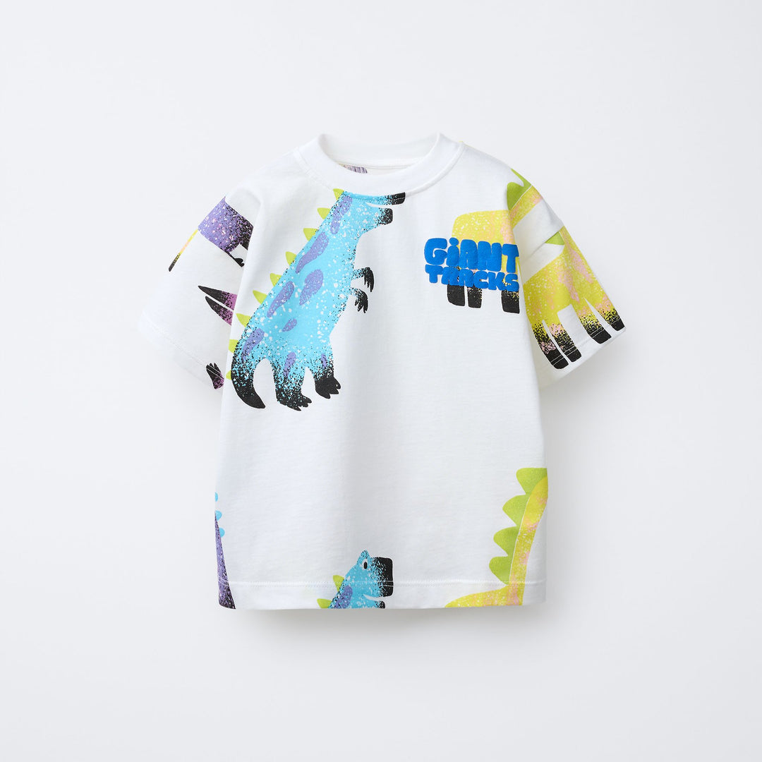 Moudda ZARA - T-Shirt Enfant - AOP Dinosaures & Yeux - Tunisie 1