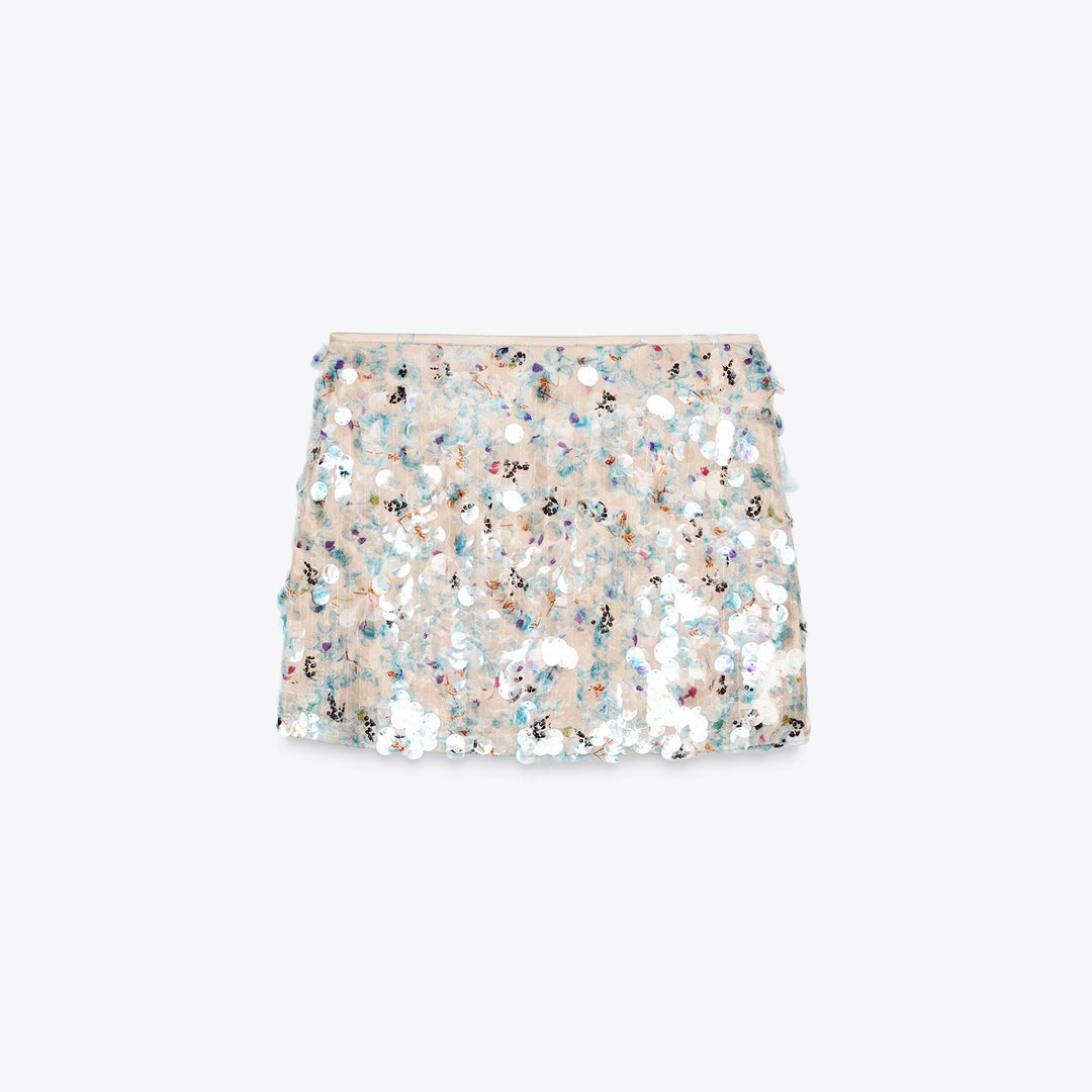 Moudda ZARA - Jupe Mini - Sequins Colorés - Tunisie 2
