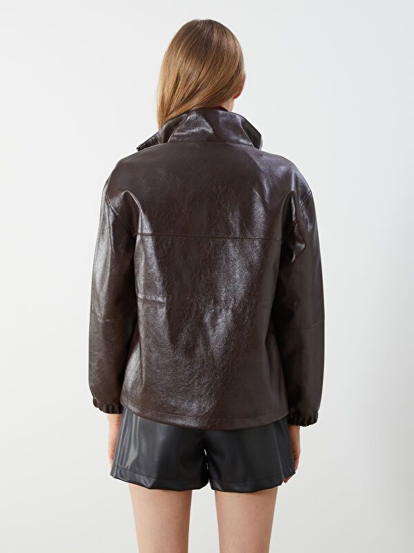 Moudda LC Waikiki - Manteau PU léger Femme Brun - Tunisie 5