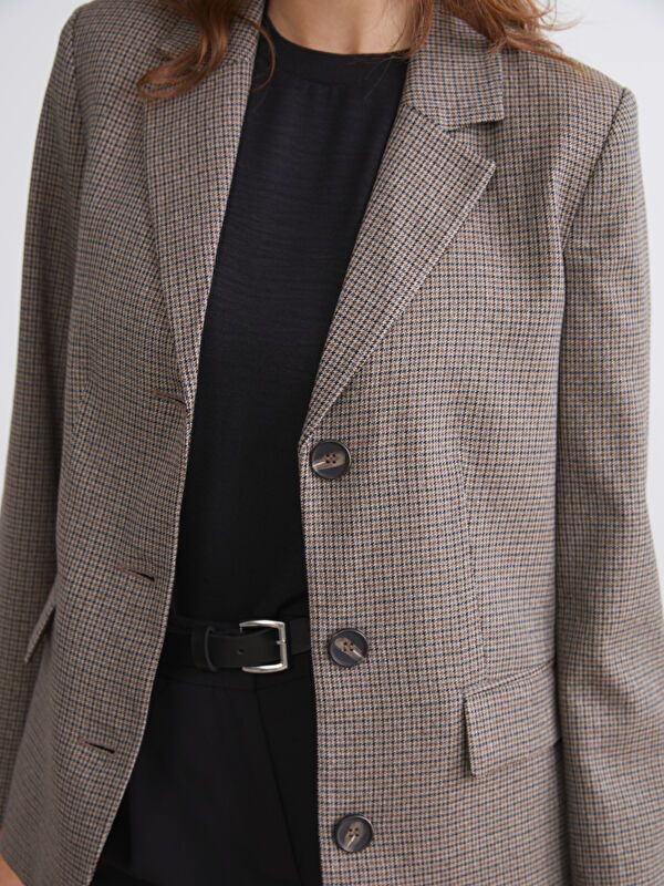 Moudda LC Waikiki - Veste tissée Femme À carreaux bruns - Tunisie 3