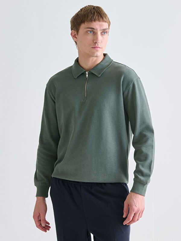 Moudda LC Waikiki - Sweatshirt en jersey Homme Vert terne - Tunisie 1