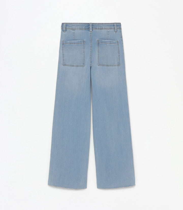 Moudda Lefties - Pantalon Wide Leg Marine Denim - Fille D3 - Tunisie 3