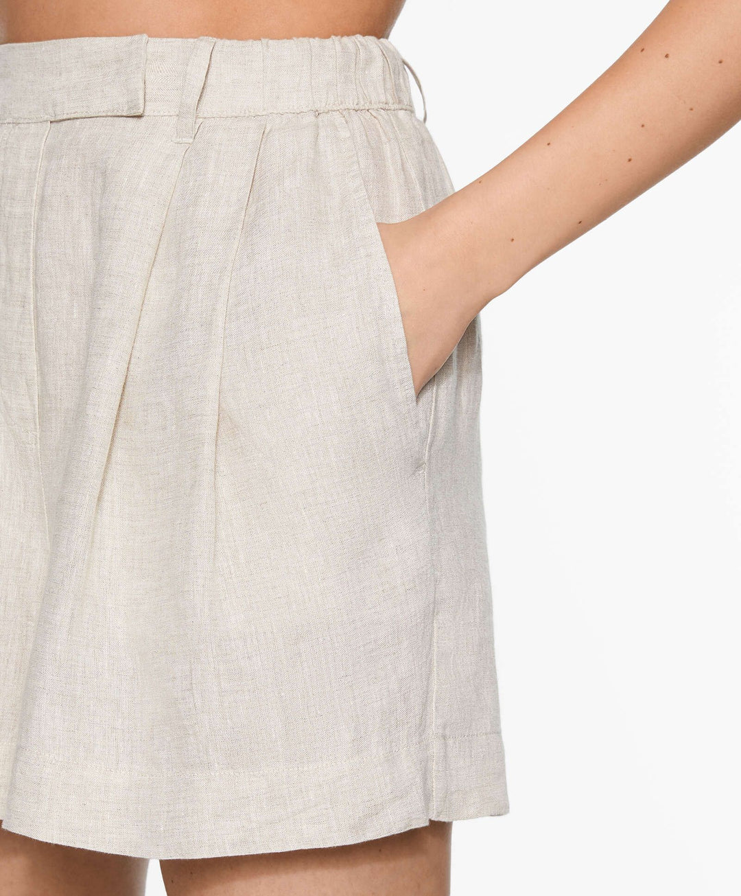 Moudda Oysho - Short 100% Lin Coupe Tailleur Taille Haute - Tunisie 3