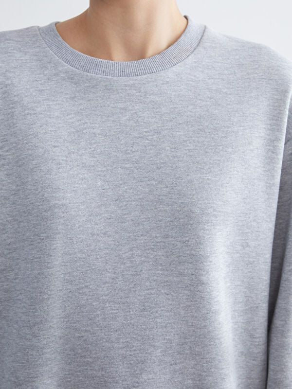 Moudda LC Waikiki - Sweatshirt jersey Femme Mélange de gris - Tunisie 3