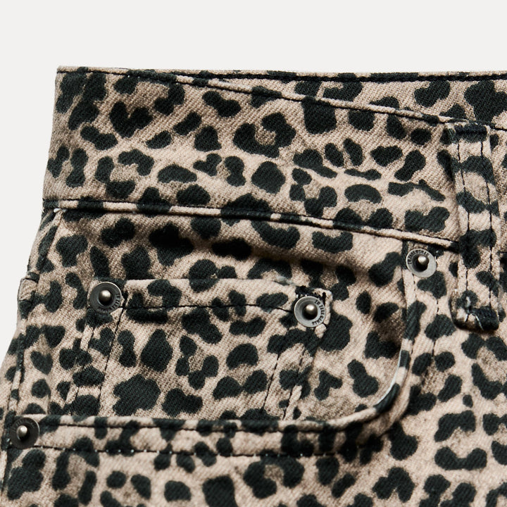 Moudda ZARA - Jean bootcut taille haute court imprimé animalier - Tunisie 3