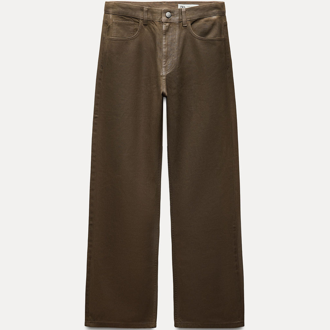 Moudda ZARA - Pantalon ciré marron - Tunisie 2