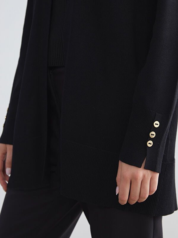 Moudda LC Waikiki - Cardigan fin en tricot Femme Noir - Tunisie 3