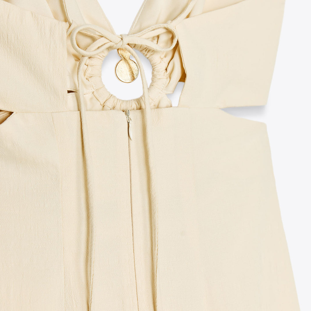 Moudda ZARA - Robe Midi Rustique - Découpe & Détail Encolure - Tunisie 3