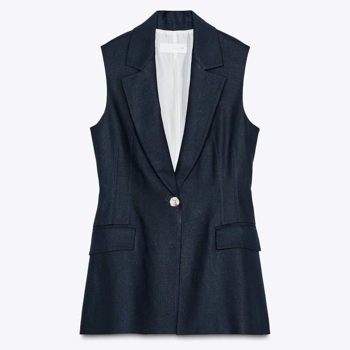 Moudda ZARA - Ensemble Gilet Lin Long - 1 Bouton - Tunisie 1