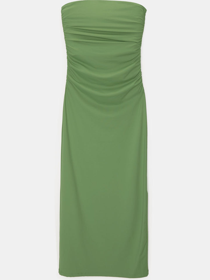 Moudda PULL & BEAR - Robe Polyamide Midi Droite Fronces Latérales - Tunisie 1