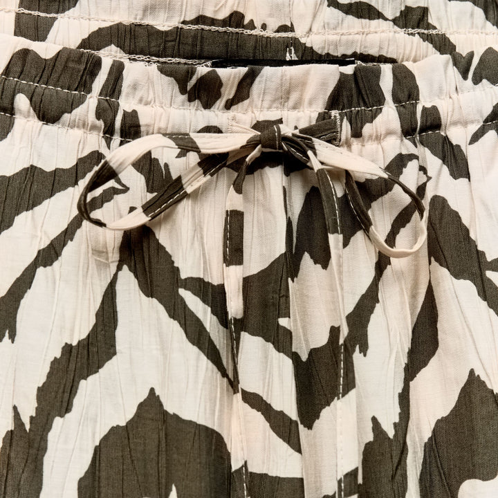 Moudda ZARA - Pantalon fluide structuré imprimé zèbre taille élastique - Tunisie 4