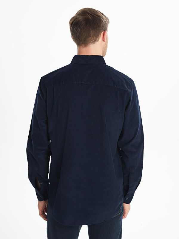 Moudda LC Waikiki - Chemise tissée manches longues Homme Marine - Tunisie 4