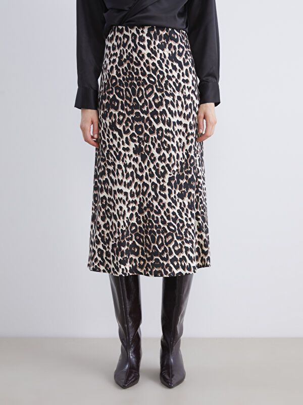 Moudda LC Waikiki - Jupe tissée Femme Imprimé marron - Tunisie 2