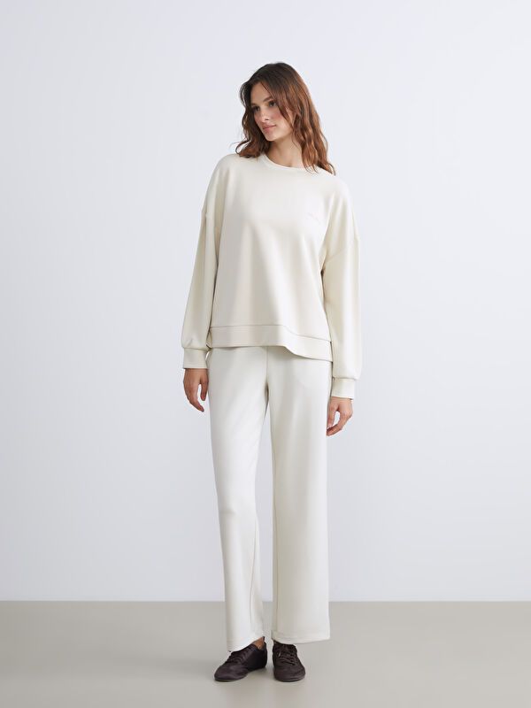 Moudda LC Waikiki - Sweatshirt jersey imprimé Femme Beige - Tunisie 2