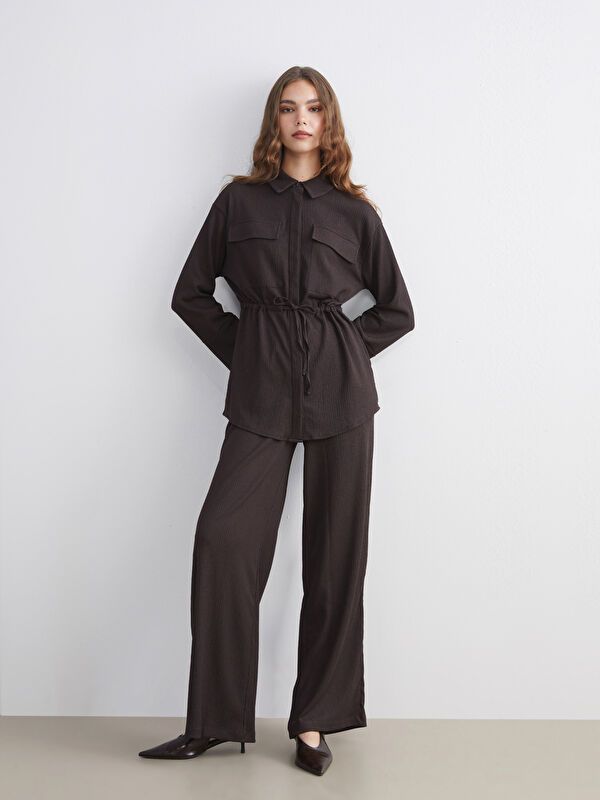 Moudda LC Waikiki - Pantalon en jersey Femme Brun foncé - Tunisie 1