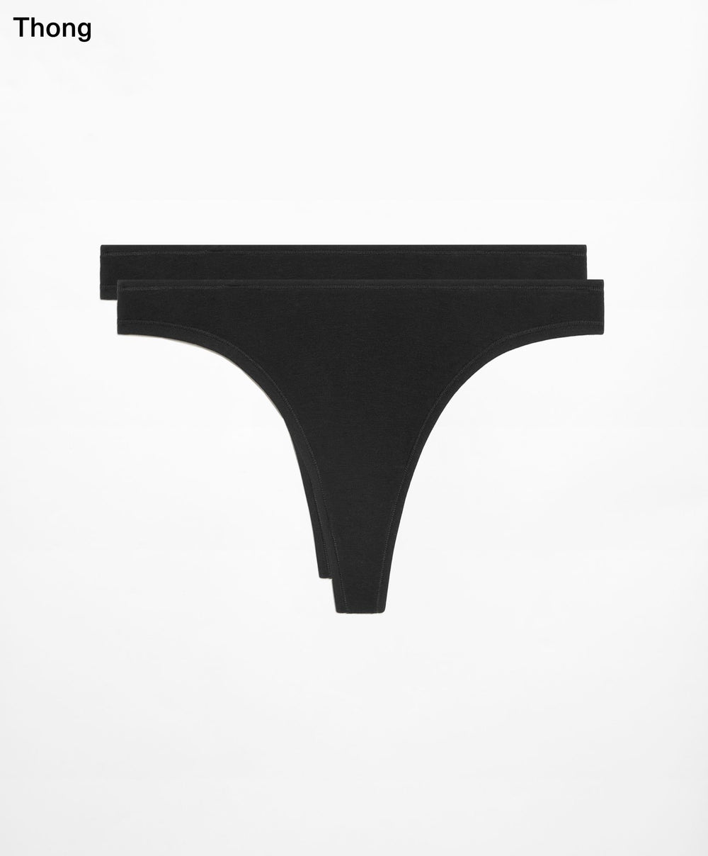 Moudda Oysho - Culotte 2D Micro Modal Soie Capsule Noirs - Tunisie 2