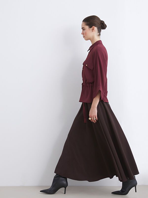 Moudda LC Waikiki - Jupe tissée Femme Brun foncé - Tunisie 1