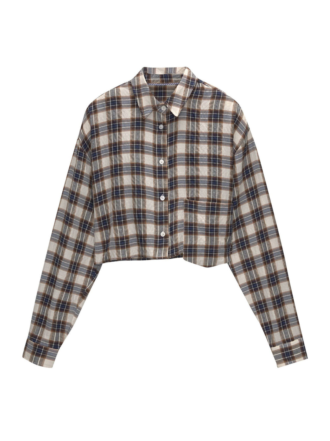 Moudda PULL & BEAR - Chemise Crop Poches à Carreaux - Tunisie 7