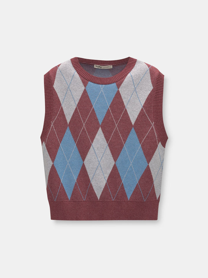 Moudda PULL & BEAR - Gilet Losanges Col V - Tunisie 1