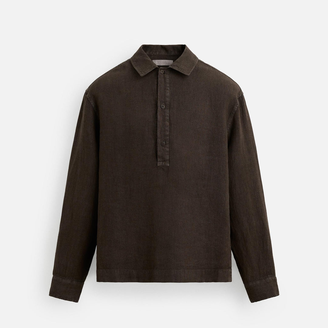 Moudda ZARA - Chemise - 100% Lin & Col Polo (Rayons de Soleil & Marron) - Tunisie 1