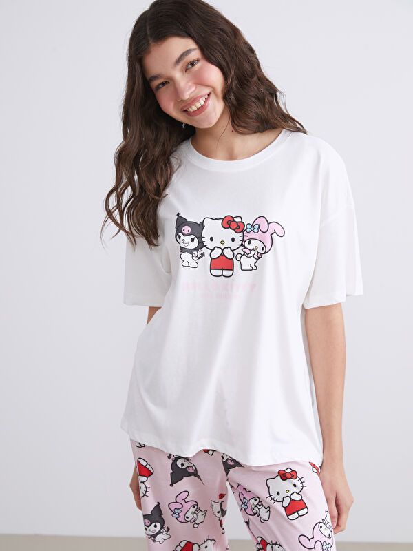Moudda LC Waikiki - Pyjama manches courtes Femme Imprimé rose - Tunisie 2