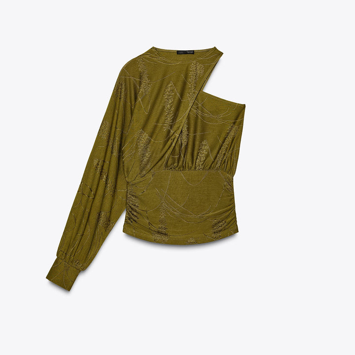 Moudda ZARA - Top Asymétrique - Jacquard Fluide - Tunisie 1