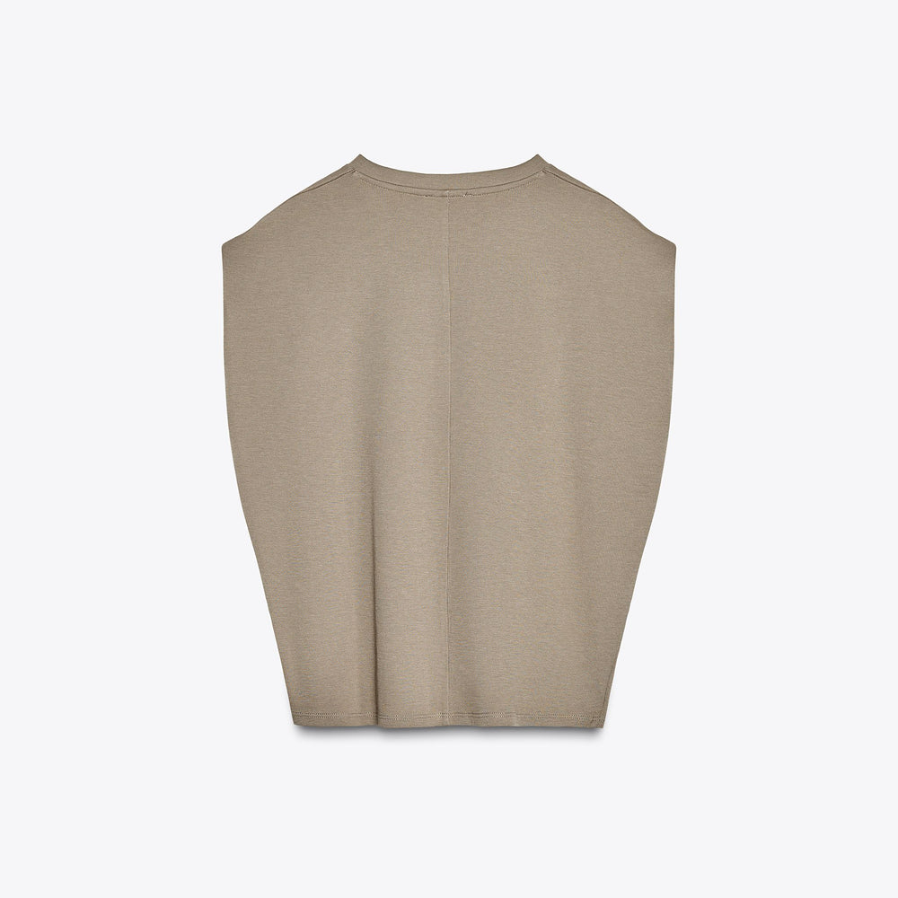 Moudda ZARA - T-Shirt Interlock Lavé - Plis - Tunisie 2