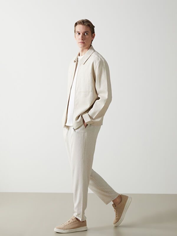 Moudda LC Waikiki - Pantalon tissé moyen Homme Beige - Tunisie 1