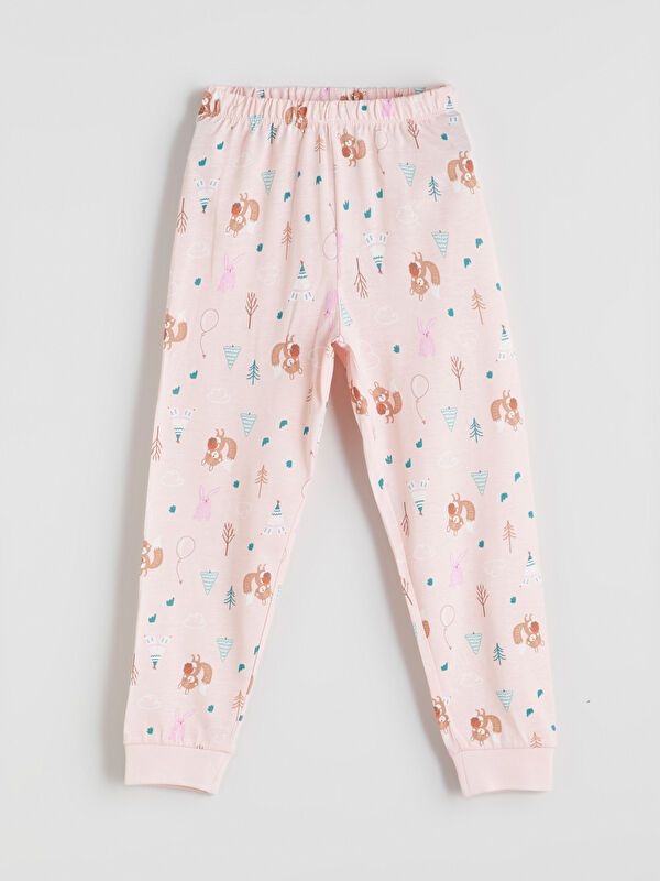 Moudda LC Waikiki - Pyjama en jersey manches longues moyen Fille Crème - Tunisie 5