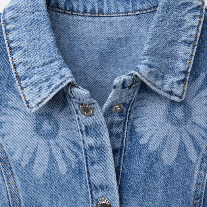 Moudda ZARA - Robe Denim Enfant - Fleurs Laser - Tunisie 3